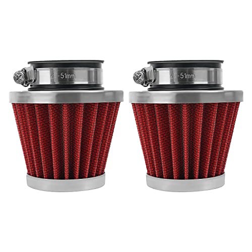 LCGLY 2PCS 42mm Universal Air Filter For GY6 125CC 150CC 200CC 250CC Dirt Bike ATV Quad Scooter Go Kart Compatible With Kawasaki Suzuki Yamaha PZ24 PZ30 Carburetor Moped Roketa Taotao for Motorcycle - Image 1