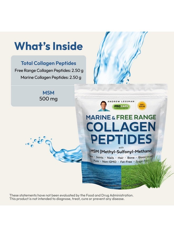 ANDREW LESSMAN Marine, Free Range Collagen Peptides Powder and MSM 120 Servings - Supports Radiant Smooth Soft Skin, Comfortable Joints. Super Soluble No Fishy Flavor No Additives Non-GMO - Image 3