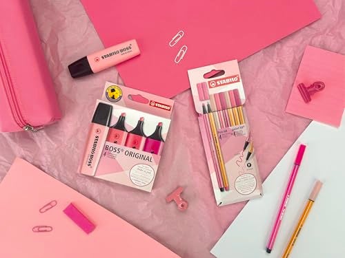 STABILO Premium Felt Tip Pens & Fineliner Pen 68 Point 88 - Shades of Pink - Pack of 8 - Image 4