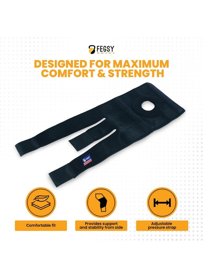 FEGSY FEGSY Adjustable Knee Cap Support Brace For Knee Pain, Gym Workout, Running, Arthritis, And Protection For Men And Women (1,Neoprene), Free Size - Image 4