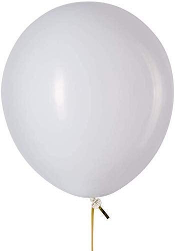 Krido Premium Metallic Latex Balloons Pack of 100 White Balloons for Decoration (White) - Image 2