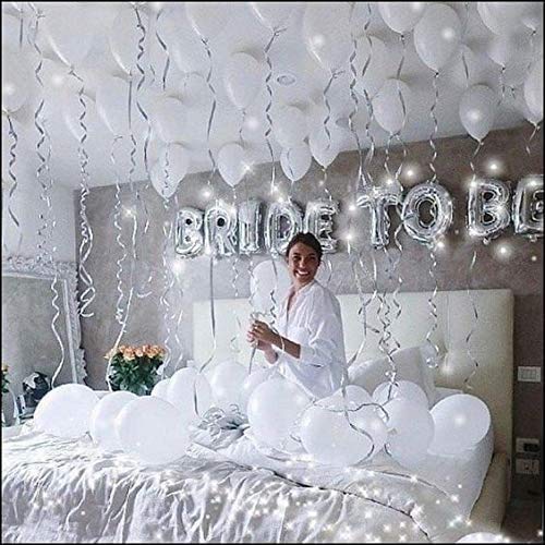 Krido Premium Metallic Latex Balloons Pack of 100 White Balloons for Decoration (White) - Image 4