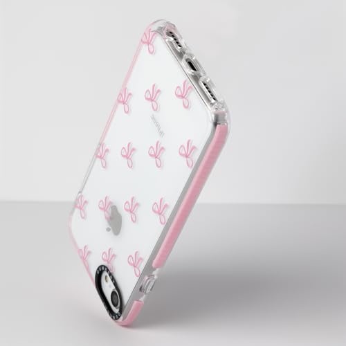 Dumkery Cute Phone Case Compatible with iPhone SE 2020/ SE 2022 Case, Bow Girly Aesthetic Pattern, iPhone 7/8 Case, Soft TPU Shockproof Bumper Cover for Girls Women Pink - Image 5