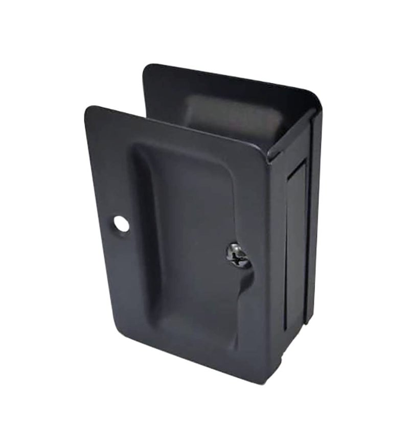 QCAA Premium Quality Solid Brass Rectangular Pocket Sliding Door Pull Passage Function 314X214 Matte Black 1 Pack Made in Taiwan - Image 2