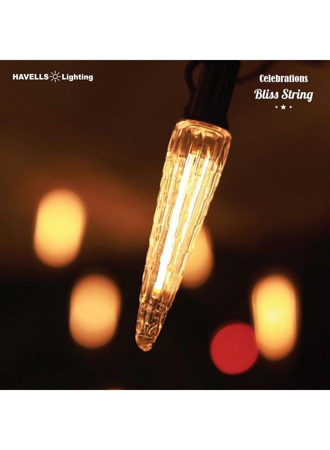 Havells Celebrations Bliss String Light for Indoor Festival Decoration (3 Metre,10 Feet, 16 Bulbs & 2 Spare Bulbs) - Image 2