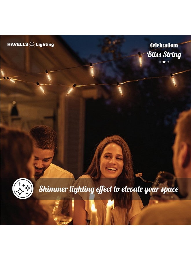 Havells Celebrations Bliss String Light for Indoor Festival Decoration (3 Metre,10 Feet, 16 Bulbs & 2 Spare Bulbs) - Image 3