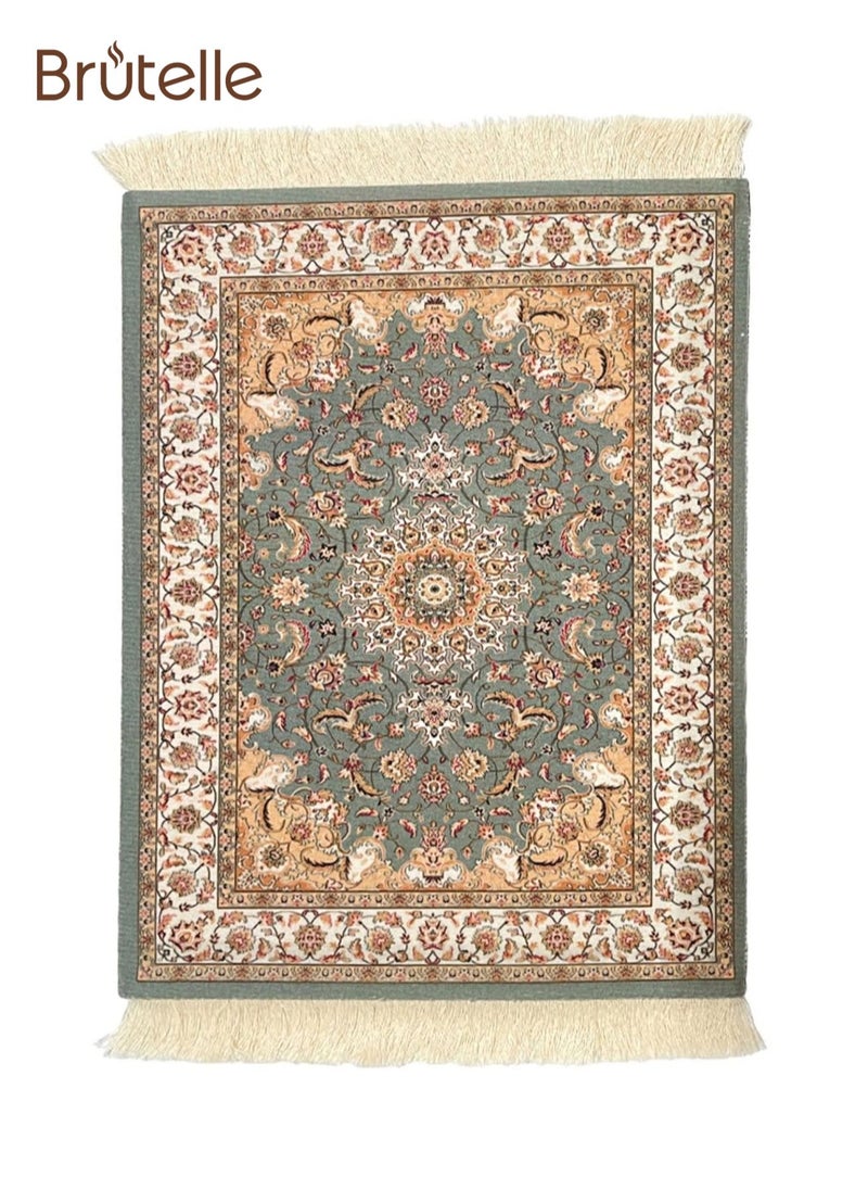 Brutelle Coffee Mat Arabic Style Absorbent Insulated Coaster Coffee or Tea Coaster Table Mat Heat Resistant Drying Non-slip Coffee Coaster Suitable for Coffee Machine, Coffee Pot, Coffee Accessories 1 Piece  - Image 1