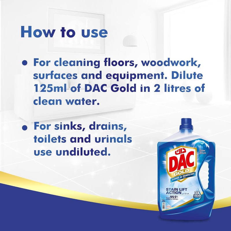 DAC Gold Disinfectant Multi-Purpose Cleaner - Ocean Breeze - Image 5