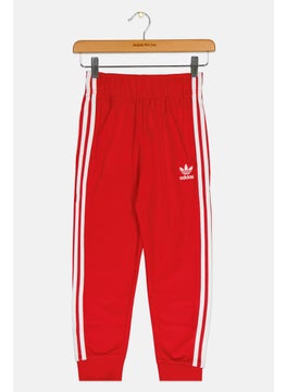 adidas Originals Kids Boy Embroidered Logo Training Track Pants, Red  - Image 1