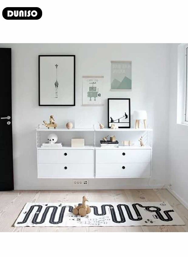 DUNISO سجادة لعب للأطفال، 180*70 سم، وسادة مغامرة للأطفال، سجادة زحف، سجادة كبيرة جداً غير سامة لوقت البطن، سجادة لعب للأطفال، سجادة للأطفال، سجادة للأطفال في غرفة النوم، سجادة أرضية محمولة للأطفال. - Image 4