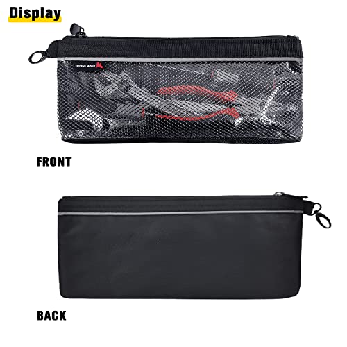 IRONLAND Zipper Pouches, Small Tools Bag, Waterproof Mesh Pouches, Tool Zipper Pouch, Travel Pouch, Clear Cosmetic Bag Case 4 Pack - Image 4