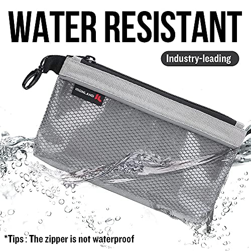 IRONLAND Zipper Pouches, Small Tools Bag, Waterproof Mesh Pouches, Tool Zipper Pouch, Travel Pouch, Clear Cosmetic Bag Case 4 Pack - Image 2