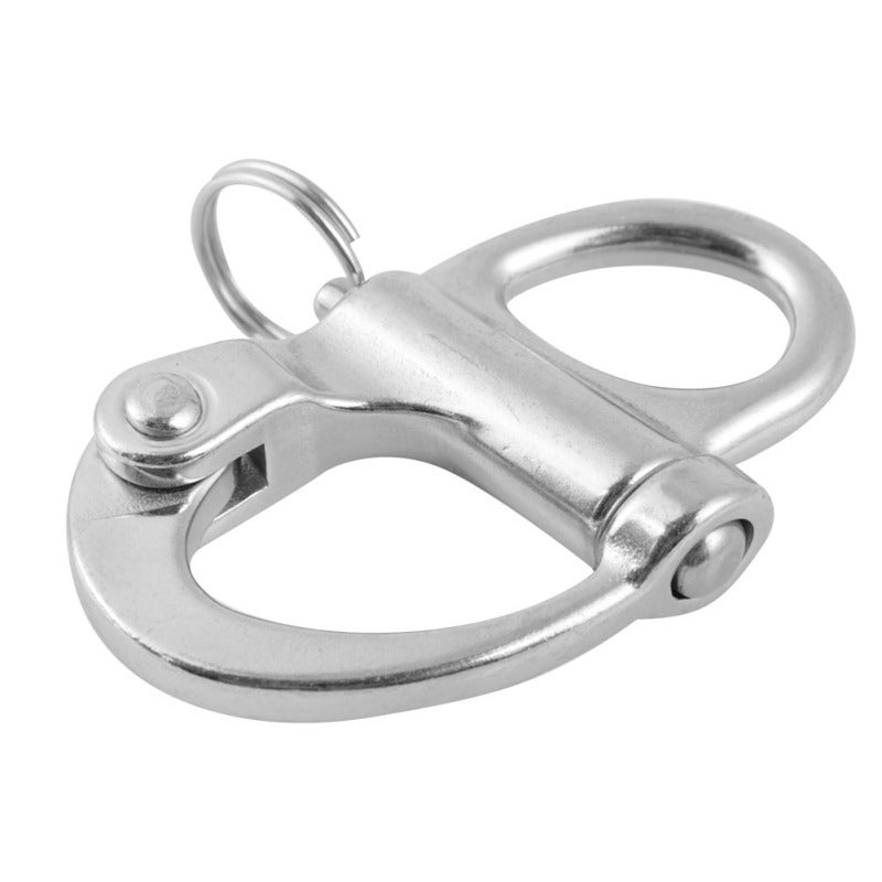 16*69mm Stainless Steel Fixed Snap Shackle Quick Release with Round Ring - Image 2