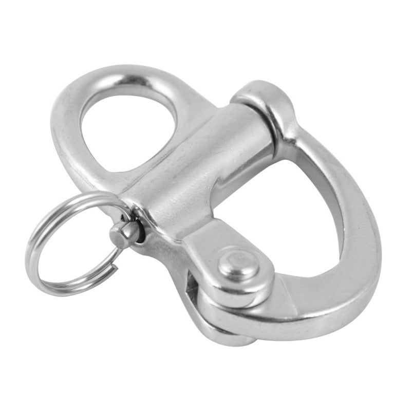 16*69mm Stainless Steel Fixed Snap Shackle Quick Release with Round Ring - Image 3