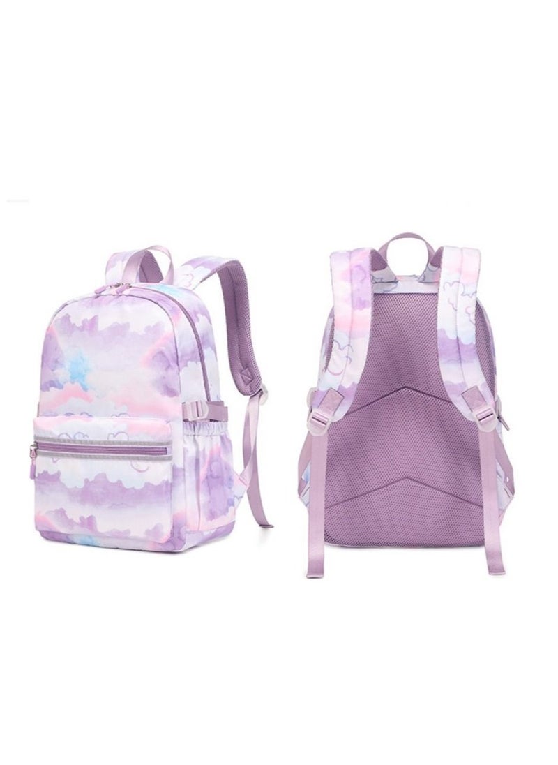 Y&D 3-Piece Fresh Contrasting Colors Style School Backpacks For Girls Reduced Weight Printed Backpacks Set  - Image 2