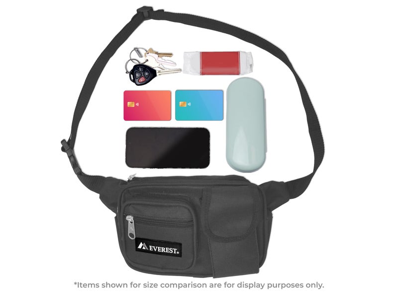 Everest Multiple Pocket Waist Pack  Black  One Size 044Mdh-Bk - Image 3