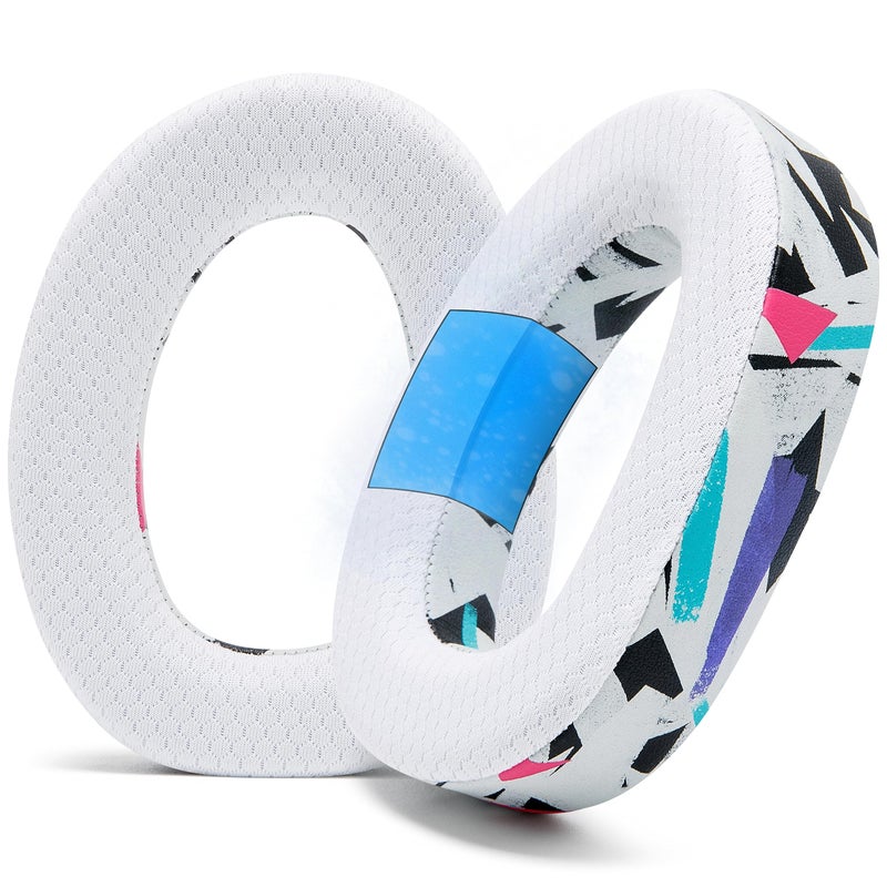 WC Freeze EPOS H6 Pro - Cooling Gel Earpads for EPOS H6 Pro/Sennheiser GSP 600 / GSP500 / GSP550 / GSP670, Made by Wicked Cushions - Enhance Comfort, Durability, Thickness | 90's White - Image 1