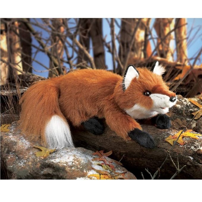 Folkmanis Small Red Fox Hand Puppet, Red, White, Black - Image 3