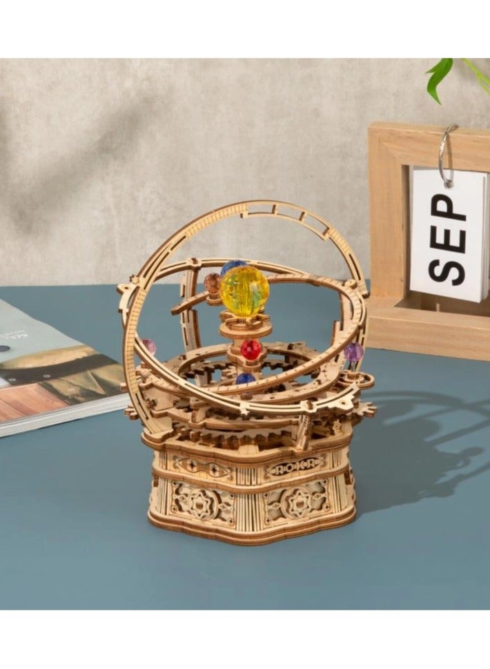 روكر أحجية خشبية ثلاثية الأبعاد - صندوق موسيقي دوّار "ليلة النجوم" - Image 1