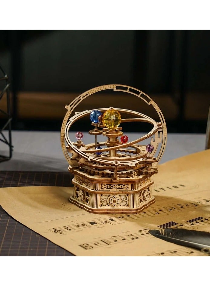 روكر أحجية خشبية ثلاثية الأبعاد - صندوق موسيقي دوّار "ليلة النجوم" - Image 2