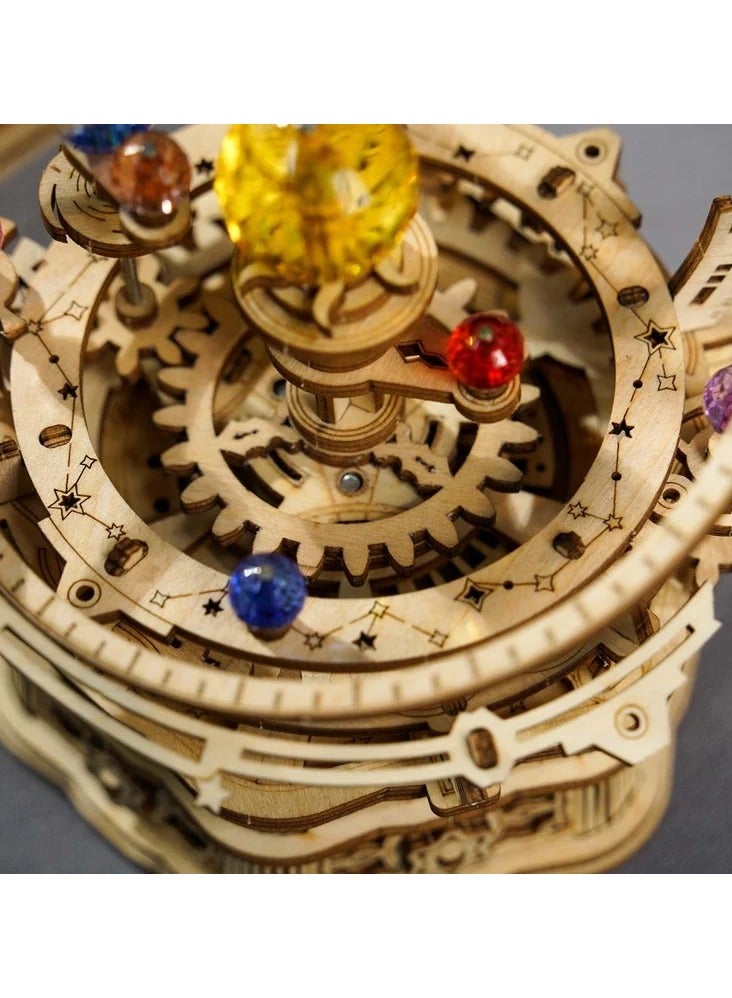 روكر أحجية خشبية ثلاثية الأبعاد - صندوق موسيقي دوّار "ليلة النجوم" - Image 3