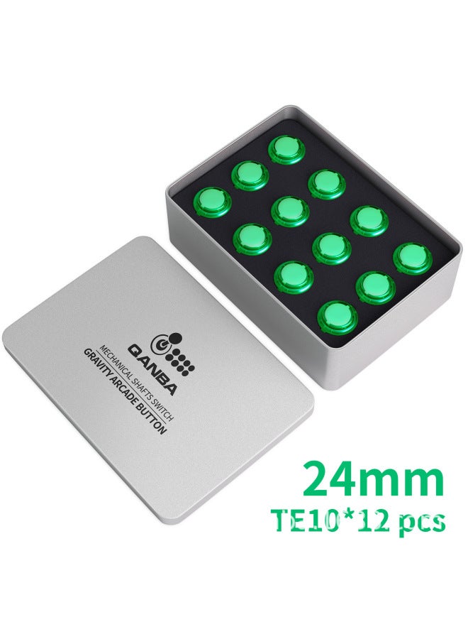 QANBA Boxing KT Gravity Adjustable Light, Medium And Heavy Three-gear Mechanical Shaft Fast Mute Arcade Button 30\24mm-Product Color:Te10 24mm Boxed  - Image 1