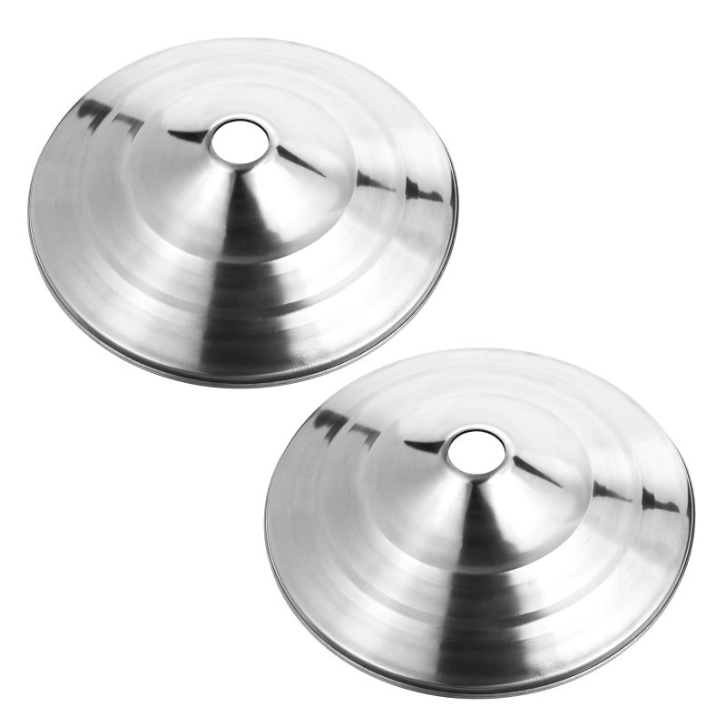Stainless Steel Flagpole Collar and Base 2 Pcs Set 260x32mm Outdoor Bracket Holder for Garden Lawn Flag Stand - Image 2