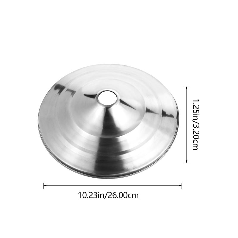 Stainless Steel Flagpole Collar and Base 2 Pcs Set 260x32mm Outdoor Bracket Holder for Garden Lawn Flag Stand - Image 3