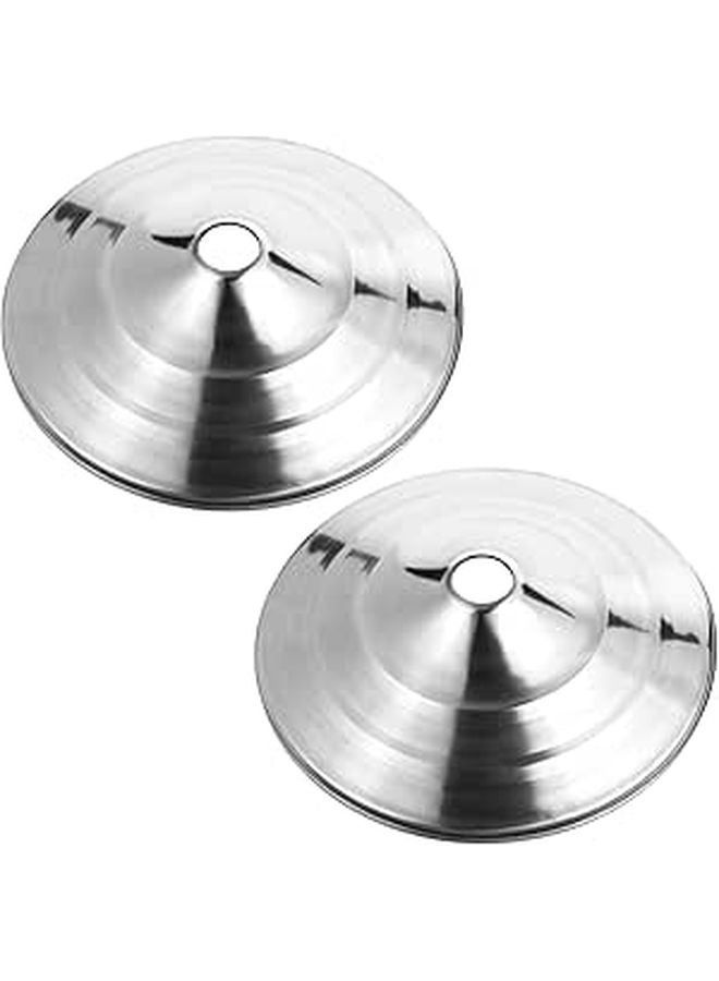 Stainless Steel Flagpole Collar and Base 2 Pcs Set 260x32mm Outdoor Bracket Holder for Garden Lawn Flag Stand - Image 1
