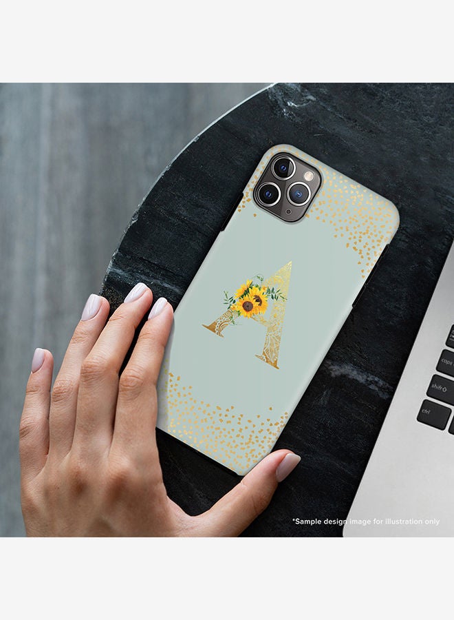 Stylizedd Monogram Tough Series for Apple iPhone 11 Pro Max Custom Initials Floral Mandala Pattern Tough Pro Dual Layer hybrid PC inner TPU protection Alphabet- V (Light Green) - Image 2