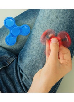 Premsons Premsons® Hand Spinner Desk Toy - High Speed Smooth Finger Spin Sensory Fidget Stress Relief Game Play for Kids & Adults - Birthday Party Gift - Plastic - Blue  - Image 4