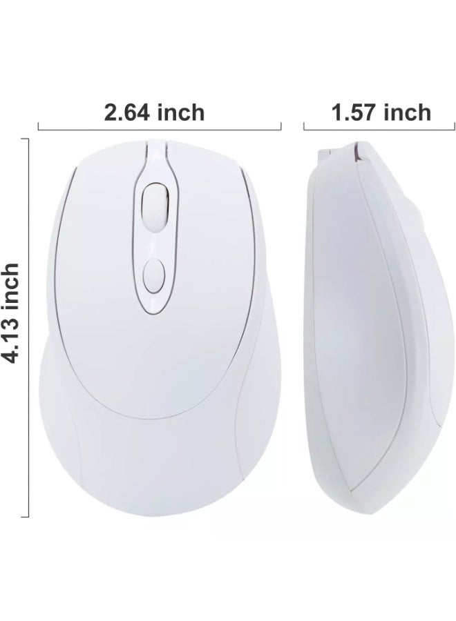 Nengshi M256 Dual Mode Wireless, Bluetooth  Silent Click Mouse - Optical Sensor 1200 DPI Rechargeable USB C - Image 2