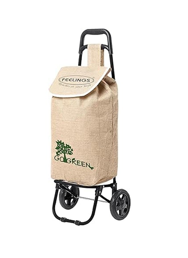 Feelings Feelings Shopping Trolley Eco With Wheels Beige  - Image 1