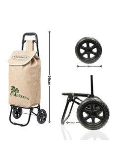 Feelings Feelings Shopping Trolley Eco With Wheels Beige  - Image 2
