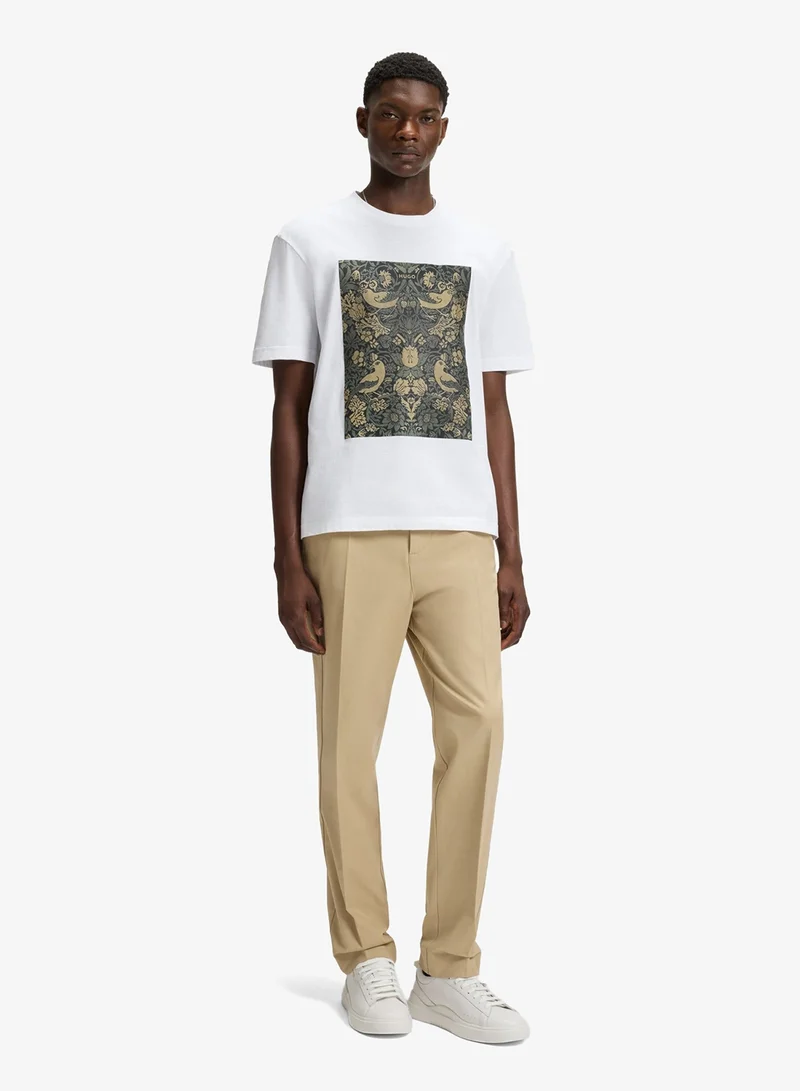 هوجو حذاء سنيكرز بكعب مسطح من الجلد الناعم