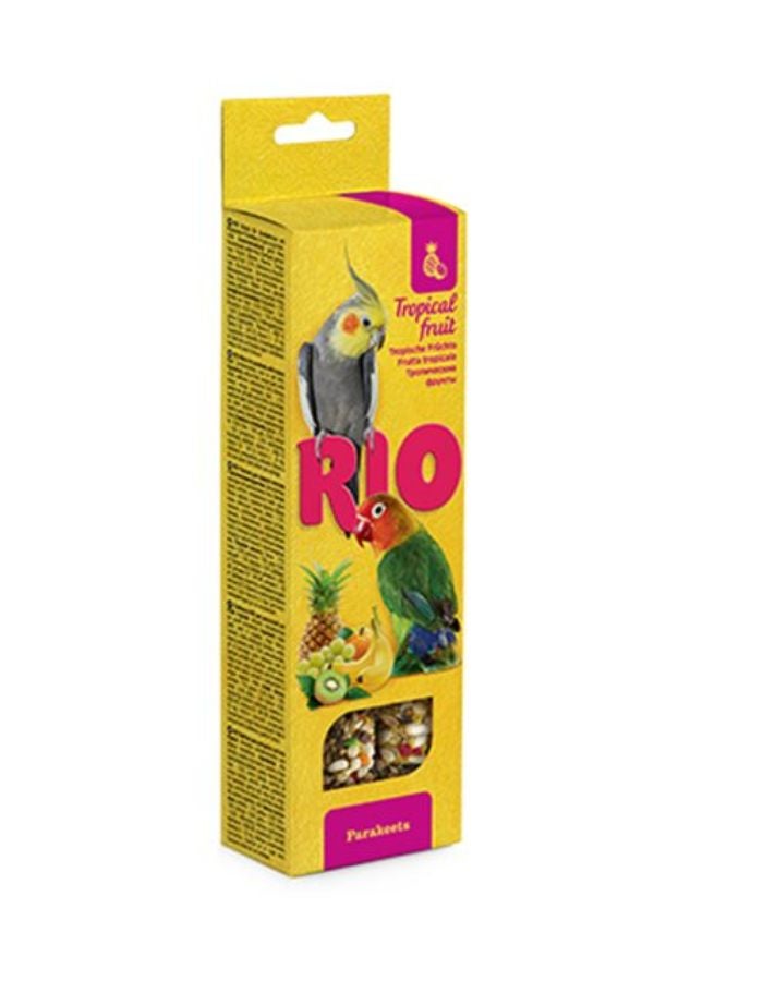 RIO Sticks for Parakeets with Tropical Fruit – Nutritious Treats 2×75g