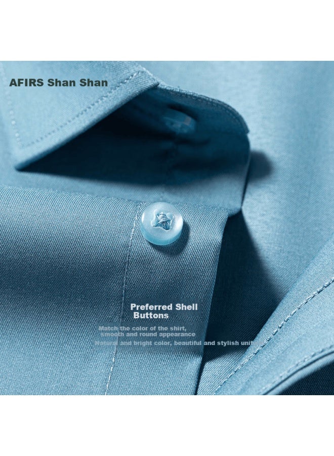 Firs Long-sleeve Shirt For Men, All-season Business Casual Formal Wear, Men's Dress Shirt