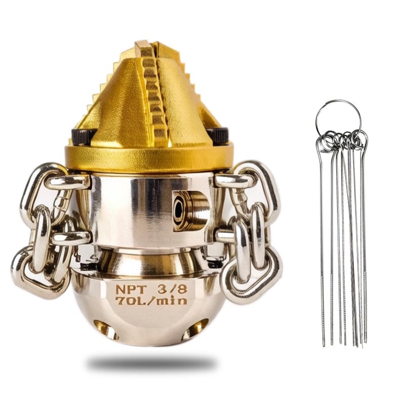 ZZHANFF 38 NPT Sewer Jetter Rotating Nozzle Cutting Roots for 2900 psi 70LMin 185GPM Pressure Washers Stainless Steel Drain Cleaning Tool For household sewers commercial pipelines - Image 2