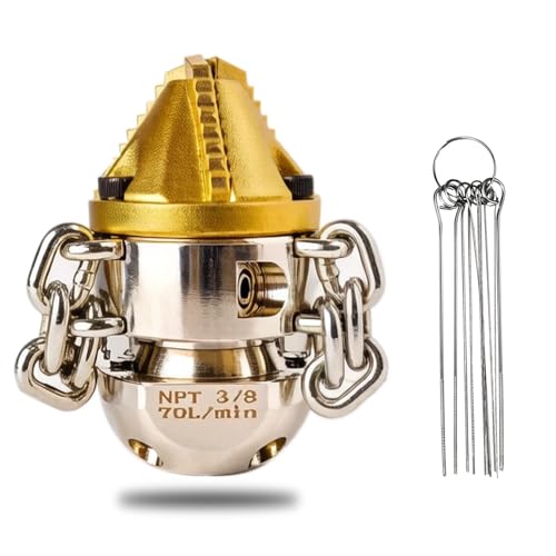 ZZHANFF 38 NPT Sewer Jetter Rotating Nozzle Cutting Roots for 2900 psi 70LMin 185GPM Pressure Washers Stainless Steel Drain Cleaning Tool For household sewers commercial pipelines - Image 1