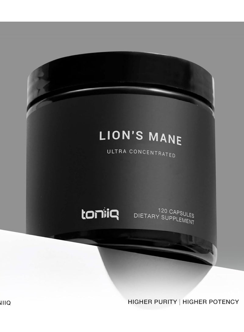 Toniiq Lion's Mane, Ultra Concentrated, 120 Capsules - Image 3