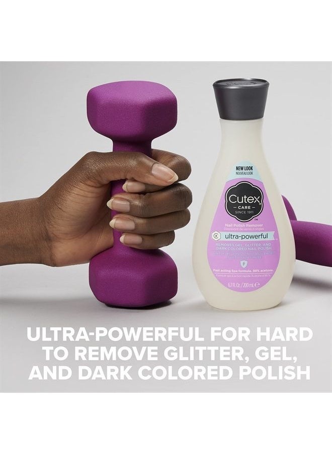 Cutex Gel Nail Polish Remover, Ultra-Powerful & Removes Glitter and Dark Colored Paints, Paraben Free, 6.76 Fl Oz  - Image 4