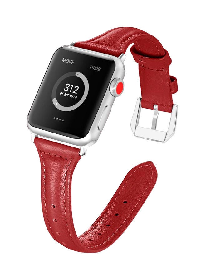 نيبمينينت سوار بديل لساعة آبل آي ووتش سلسلة 1/2/3/4 44ملليمتر أحمر - Image 2