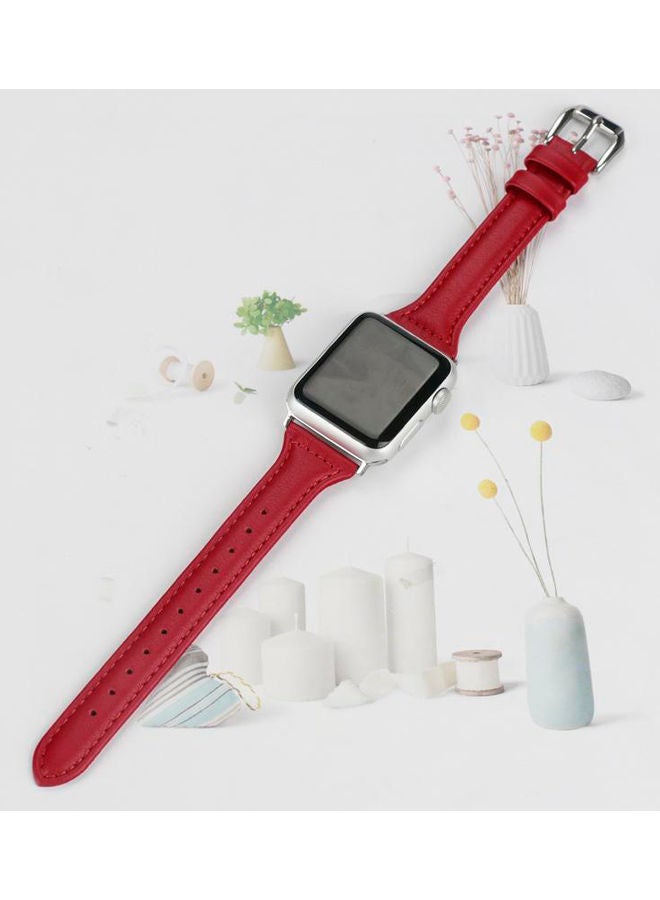 نيبمينينت سوار بديل لساعة آبل آي ووتش سلسلة 1/2/3/4 44ملليمتر أحمر - Image 3