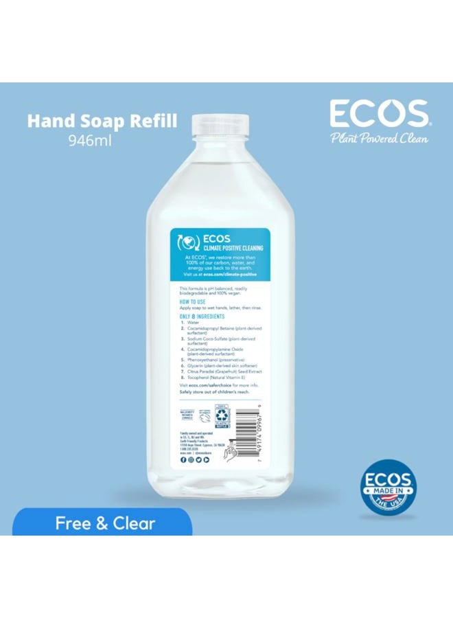 ECOS Supercharged Squeaky Clean: Free & Clear Refill Hand Soap (2 Pack) | Emphasizes both cleaning power friendliness - Image 4