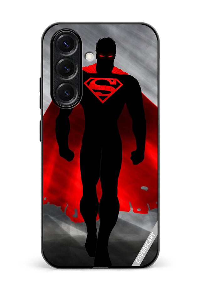 VR CREATIVE Protective Case Cover For Samsung Galaxy S25 Superman Black And Red Design Multicolour