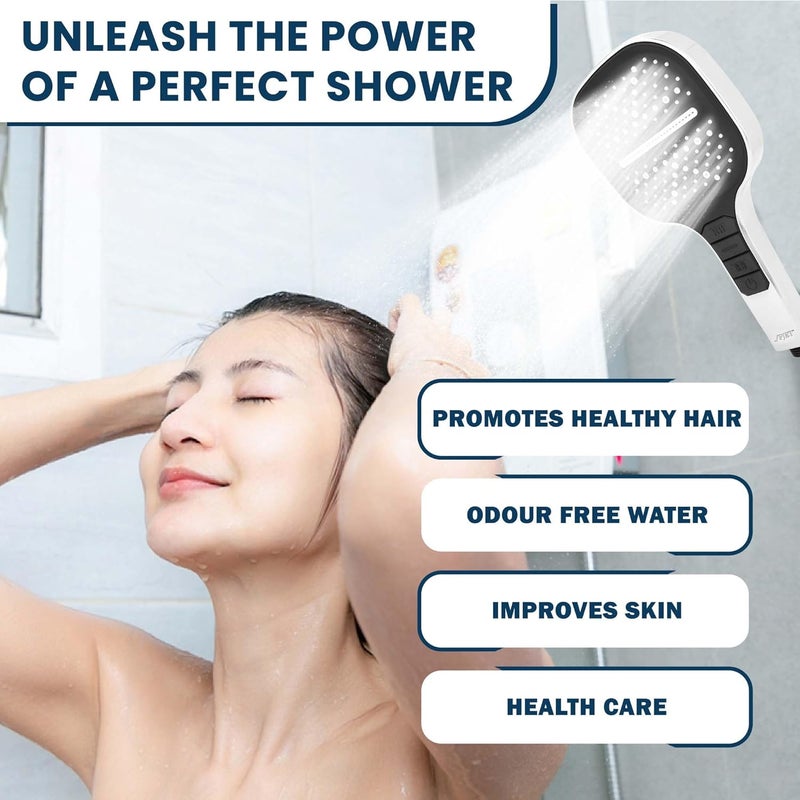 PJET Hand Shower For Bathroom Multifunctional 7 Mode Bathroom Shower Silicon Bathroom Hand Shower Easy Mode Switching Durable Longlasting Handheld Shower SetChrome - Image 4