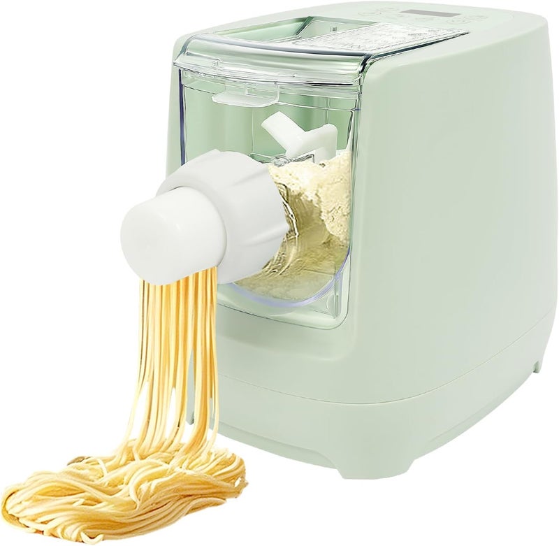 HAPPCUCOE Electric Pasta Maker,Automatic Pasta Machine,260W Household Pasta Maker, Automatic Noodle Maker with 13 Noodle Shapes to Choose for Home Kitchen Use,Green - Image 1