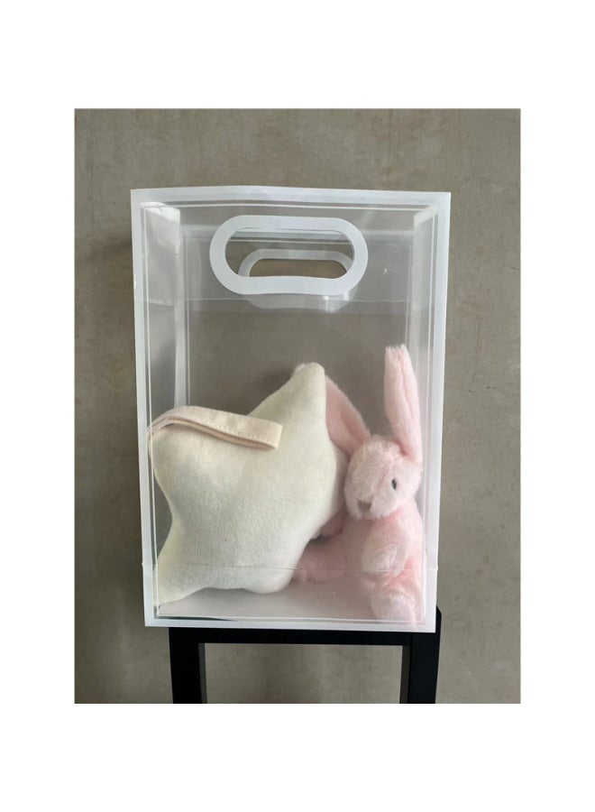 Rabbit Music Box Star Bonnie Rabbit Music Box Pull Bell Music Box Plush Toy-Colour:Pink Star Bunny Bell + Tote Bag-Size:Standard  - Image 1