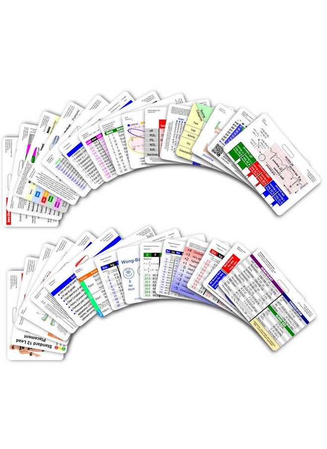 Scrubs and Stuff LLC Comprehensive Horizontal Badge Card Reference Set 30 Cards  - Image 1