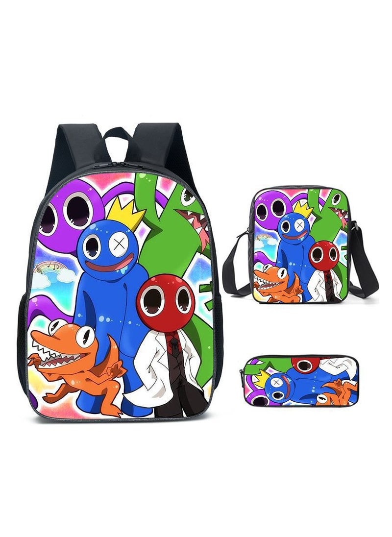 Generic - Cartoon anime backpack for primary and secondary school students, large capacity casual lightweight backpack, cartoon shoulder bag, pencil case, pencil case, and pencil case - Image 1